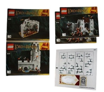 LEGO INSTRUKCJA + NAKLEJKI The Hobbit The Battle of Helm's Deep 9474 2012r.