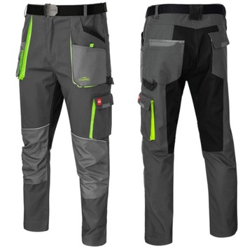 SLIM FIT SPODNIE ROBOCZE DO PASA ZWĘŻANE XXL / 54