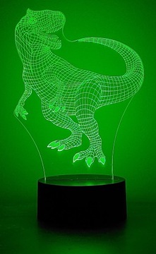 ДИНОЗАВР 3D СВЕТОДИОДНЫЙ НОЧНИК RGB ЦВЕТА + ДИСТАНЦИОННОЕ УПРАВЛЕНИЕ