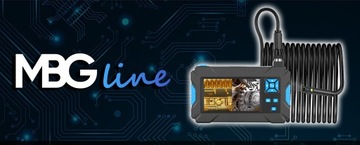 Инспекционная камера Эндоскоп DUO LCD HD 4,3 дюйма 2xFHD 8 мм 10 м 9 светодиодов ДВЕ КАМЕРЫ