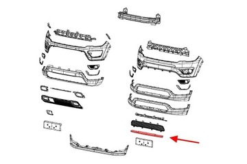 JEEP COMPASS MP 17-20 LIŠTA NÁRAZNÍKU PŘEDNÍHO