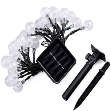 СОЛНЕЧНЫЕ ГИРЛАНДЫ САДОВЫЕ ЛАМПЫ 20x LED XL ICILS