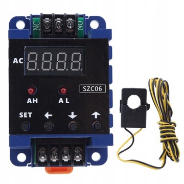 PRZEKAŹNIK CZASOWY AC AMPEROMIERZ CYFROWY 0,3-50A