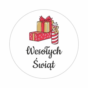 Naklejki WESOŁYCH ŚWIĄT OZDOBNE 10 SZTUK TANIE