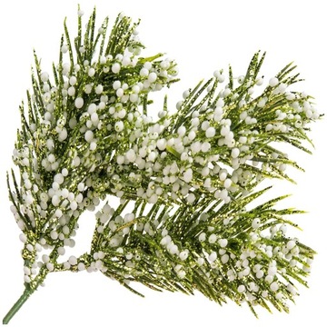 GAŁĄZKA ŚWIERKU OŚNIEŻONA do dekoracji stroik świąteczny świerk ozdobny