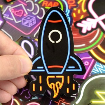 STICKER BOMB NAKLEJKI NA TELEFON NEONOWE MIX 50szt