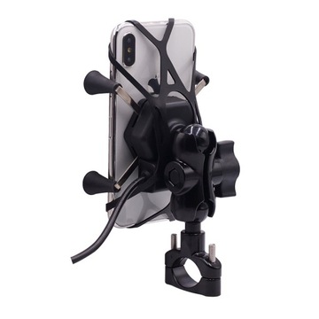 MOTOR UCHWYT TELEFON GPS LUSTERKO USB 2A ŁADOWARKA