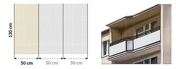 СЕТКА ЗАКРЫВАЮЩАЯ БАЛКОННЫЕ ОКНА В КВАРТИРЕ, 130 см
