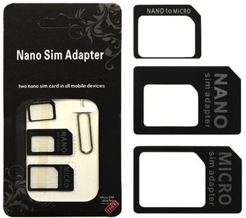 ADAPTER 4W1 micro SIM + nano SIM + SIM KLUCZYK