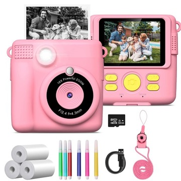 APARAT NATYCHMIASTOWY DZIECI MINI DRUKARKA + 3SZT ROLEK