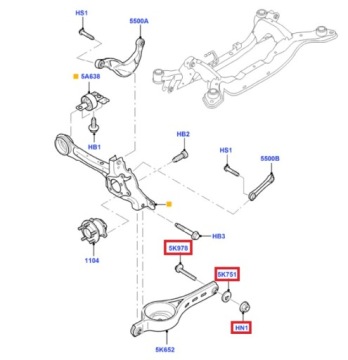 ЭКСЦЕНТРИЧЕСКИЙ БОЛТ ЗАДНЕГО МАЯТНИКА FORD GALAXY S-MAX