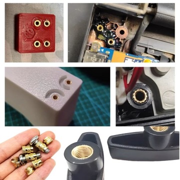 ВСТАВКА РЕЗЬБОВАЯ ЛАТУННАЯ ВЫСОКАЯ М5 - 10 шт.