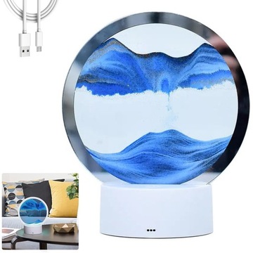 3D ДИНАМИЧЕСКИЙ ПЕСОК СВЕТОДИОДНЫЙ НОЧНИК ПЕСОК АРТ ДЕКО СЕНСОРНЫЙ ПЕРЕКЛЮЧАТЕЛЬ