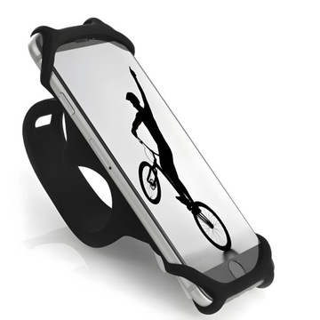 UCHWYT ROWEROWY NA TELEFON MOTOCYKL ROWER GSM GPS ELASTYCZNY GUMOWY SILIKON