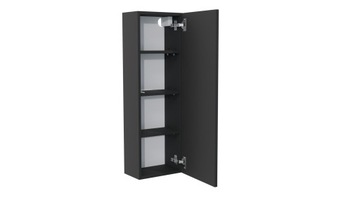 Szafka łazienkowa 130x30x17cm Czarny Mat- ZŁOŻONA