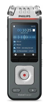 DYKTAFON CYFROWY PHILIPS DVT6110 8GB USB CIEMNOSZARY