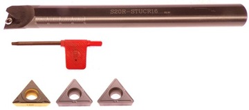 NÓŻ TOKARSKI S20R STUCR 16 WYTACZAK 20mm FI 20 +3 PŁYTKI TCMT 16T308 16T304
