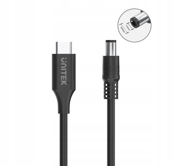 Kabel zasilający do laptopów Acer Unitek, 65W USB-C - DC 5.5 x 1.7 mm