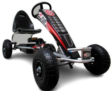 G5 GOKART С ПЕДАЛЬЮ, НАДУВАННЫЕ КОЛЕСА, РУЧНОЙ ТОРМОЗ, ЧЕРНОЕ ИЗДАНИЕ