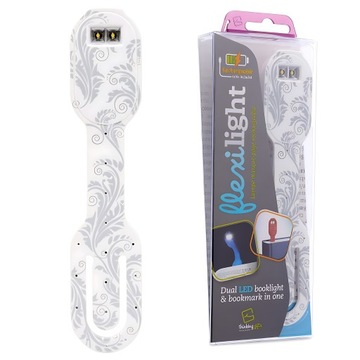 Lampka zakładka do książki USB białe kwiaty Lampka do czytania w sypialni