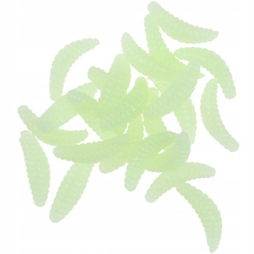 Guma Larwa Robak świecący fluo 2cm / 5szt