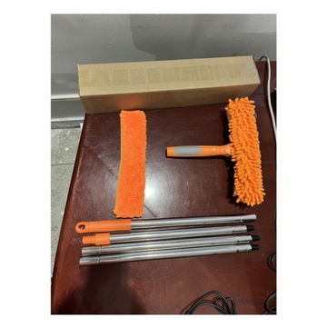 ТЕЛЕСКОПИЧЕСКИЙ СТЕКЛООЧИСТИТЕЛЬ С МИКРОФИБКОЙ И ШЕНИЛЬНЫМ СУТОКОМ, 2 В 1, 180 СМ