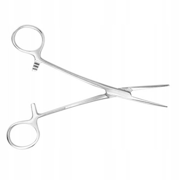 Хирургические прямые кровоостанавливающие щипцы длиной 16 см.