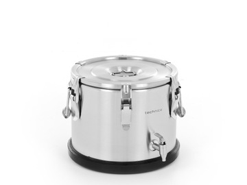 TERMOS GASTRONOMICZNY DO TRANSPORTU ŻYWNOŚCI STAL 15 L Z KRANEM TECHNICA