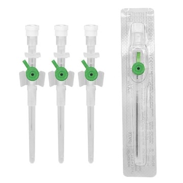 Igła wenflon do piercingu w 1,3 mm - zielony