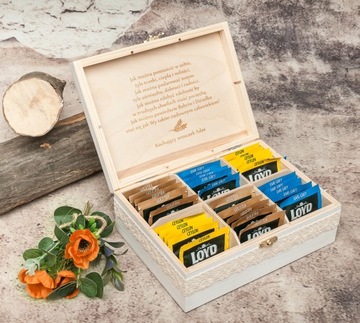 шкатулка, чайный сервиз для БАБУШКИ и ДЕДУШКИ, чайный сервиз, ПОДАРОК, гравировка имени