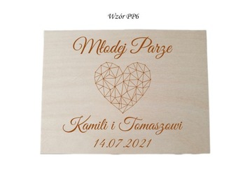 Коробка для денег, свадебная подарочная карта, гравировка имени