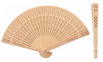 WACHLARZ SKŁADANY AŻUROWY BAMBUSOWY TANIEC ŚLUB PRZYJĘCIE