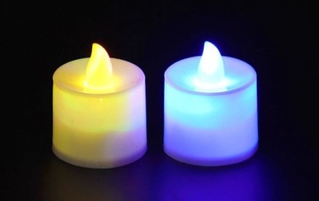 ZESTAW 6x ŚWIECZKA LED TEALIGHT NA BATERIE OZDOBNA MULTIKOLOR
