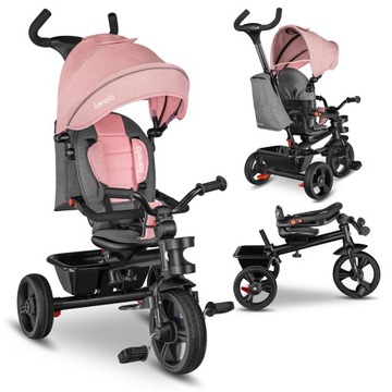 Lionelo Rowerek trójkołowy Haari Różowy