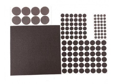 ВОЙЛОЧНЫЕ ПОДКЛАДКИ ДЛЯ МЕБЕЛЬНЫХ СТУЛЬЕВ из черного фетра НАБОР ПОДКЛАДОК 155 шт.