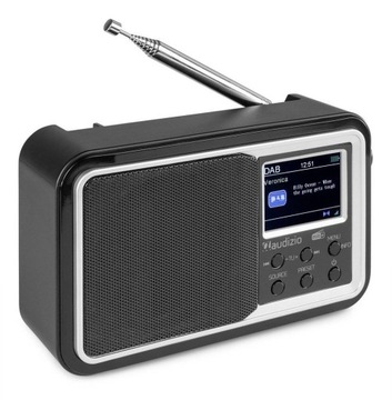 Цифровое радио DAB+ FM BT с аккумулятором ЧЕРНЫЙ для дома и офиса