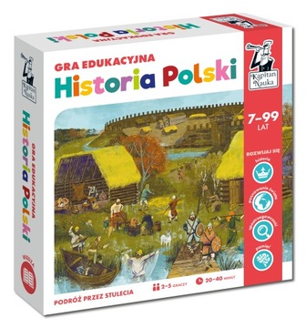 HISTORIA POLSKI GRA EDUKACYJNA PLANSZOWA RODZINNA 7+ PREZENTY DLA DZIECI
