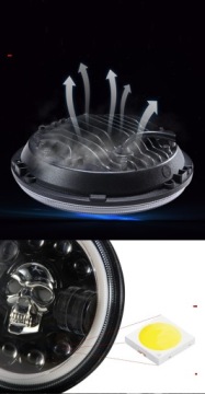 ФАРА ГАЛОГЕННАЯ ЛАМПА 7 ДЮЙМОВ МОТОЦИКЛА СВЕТОДИОДНАЯ ВСТАВКА