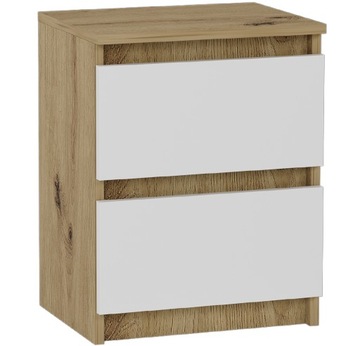 Szafka nocna komoda stolik dąb artisan mix biały 40cm R-2
