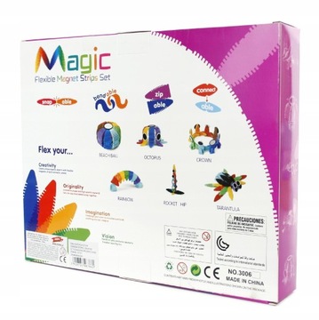 ELASTYCZNE KLOCKI MAGNETYCZNE 3D ZESTAW 34el.