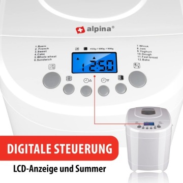 ХЛЕБОПЕЧКА ALPINA АВТОМАТИЧЕСКАЯ ВЫПЕЧКА 2Л