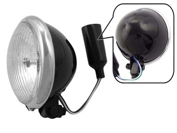 REFLEKTOR LIGHTBAR LAMPA PRZÓD 5,75 CALA CZARNA H4