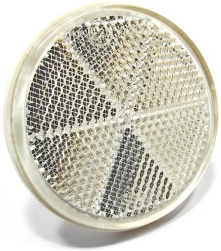 Odblask okrągły biały mocowanie śruba E20 ( 60mm )