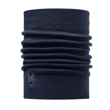 Buff komin zimowy ciepły wełna merino heavyweight denim granat