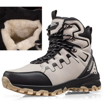 śniegowce buty zimowe męskie pluszowe ciepłe buty na śnieg pustynne buty