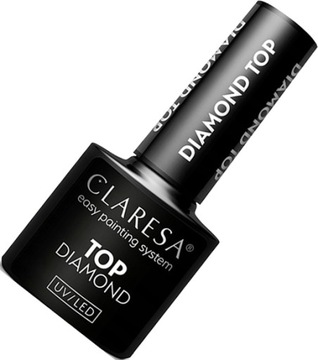 CLARESA TOP DIAMOND NO WIPE UV/LED BEZ PRZEMYWANIA diamentowy połysk