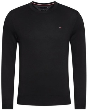 Sweter Tommy Hilfiger klasyk C-neck czarny r.XXL