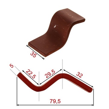 Зажимы боковые для прицепов Д-35 Д-47 Д-50 комплект 19 шт. + петли и защелки