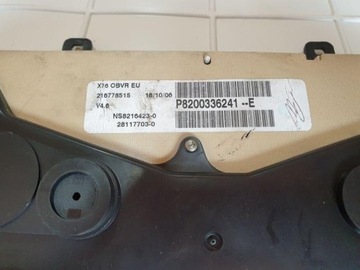 8200336241 PŘÍSTROJOVÁ DESKA 1.5 DCI KC08 KC09 60 2006 RENAULT KANGOO (KC0/1_)