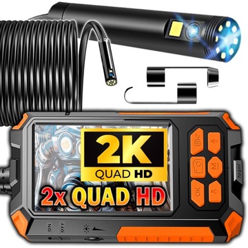 Kamera INSPEKCYJNA Warsztatowa Endoskop Dwie Kamery 2k 1440p 5M 7LED QHD
